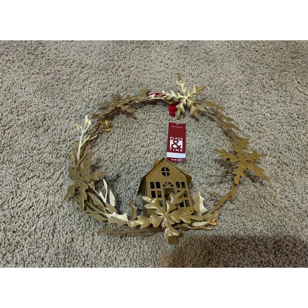 New place & Time Bloom room holiday accessory winter/Christmas wreath‎ activity